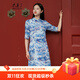 木真了中式立領(lǐng)中國(guó)風(fēng)田園風(fēng)舒適透氣中長(zhǎng)款連衣裙903 11色 S