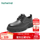 熱風(fēng)【商場(chǎng)同款】秋季男士英倫風(fēng)圓頭休閑鞋系帶透氣商務(wù)皮鞋 01黑色 41 偏大半碼