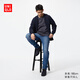 優(yōu)衣庫男裝女裝EZY DENIM牛仔褲/水洗產(chǎn)品褲子加長(cháng)款25新款479315 65 寶藍色 L /175/88A