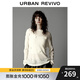 UR2025秋季新款女裝氣質(zhì)休閑立體花朵圓領(lǐng)針織衫UWM950092 本白 S