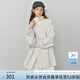 范思藍恩英倫設計感立領(lǐng)風(fēng)衣外套女2025秋裝撞色小個(gè)子休閑上衣女 極地白短款 S