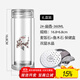 諾亞口杯雙層玻璃杯男女士家用高檔送禮泡茶水杯隔熱茶杯車(chē)載透明杯 2#【幽香】普360ml