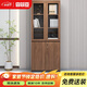 森菲亞 辦公文件柜辦公室木質(zhì)資料柜帶鎖儲(chǔ)物柜玻璃門(mén)柜子員工收納柜