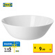 宜家（IKEA）OFTAST奧夫塔耐熱餐盤菜盤碗碟西餐盤骨碟家用套裝餐具 白色上菜碗23cm
