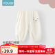 優(yōu)奇寶寶防蚊褲純棉紗布夏季薄款男兒童女燈籠褲嬰兒衣服褲子童大pp褲 【印花】小熊杏 100