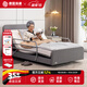 添康護理老人床電動(dòng)升降床家用多功能布智能床全自動(dòng)老年單人養老床 800【1.2米布藝】多功能護理床