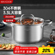 美廚（maxcook）湯鍋 304不銹鋼湯鍋湯煲20cm 加厚復合底 電磁爐通用MCT8206
