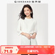 佐丹奴中袖T恤女秋季純棉開(kāi)叉前短后長(cháng)圓領(lǐng)寬松上衣05325818