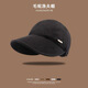 眾妃漁夫帽子女秋冬韓版百搭休閑防曬帽露絲同款鴨舌帽盆帽潮流可調節 毛呢款黑色 均碼