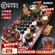 鴻冠 整套紫砂陶瓷功夫茶具套裝四合一電磁爐自動(dòng)燒水茶盤(pán)木制茶臺茶海茶道家用 03款：元寶坐佛+龍紋冰裂