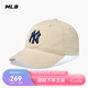 MLB男女情侶款四季經(jīng)典大標軟頂棒球帽休閑百搭3ACP6601N-50BGP-F