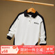 ASK JUNIOR親子裝長(cháng)袖T恤秋裝新品兒童男童體恤落肩POLO衫跑步運動(dòng)風(fēng)