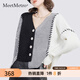 MeetMetro瑪依爾時(shí)尚V領(lǐng)套頭毛衣女2025春新款撞色甜美寬松針織衫 拼色【現貨閃電發(fā)】 S