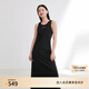 EP雅瑩女裝 純棉內搭打底無(wú)袖長(cháng)款針織背心連衣裙夏季商場(chǎng)同款4109A 黑色-燙圖 L