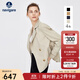 Navigare意大利小帆船短款直筒風(fēng)衣女裝春季簡(jiǎn)約通勤外套小個(gè)子雙排扣大衣 燕麥咖 M