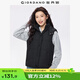 佐丹奴棉服馬甲女秋冬新款?yuàn)A棉保暖可脫卸帽棉衣背心外套13375849 09標(biāo)志黑 M