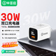 畢亞茲3C認證適用PD30W蘋果充電器USB多口數(shù)顯Type-C快充電頭iPhone17/16/15ProMax小米三星華為安卓手機