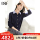 歐莎（OSA）知性通勤假兩件襯衫領(lǐng)學(xué)院風(fēng)針織衫女2025秋新款疊穿毛衣上衣氣質(zhì) 藏藍(lán)色 L