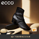 愛步（ECCO）靴子女 時(shí)尚潮流百搭女靴牛皮輕奢粗跟短靴女 型塑290973 黑色29097351052 37