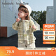 巴拉巴拉童裝寶寶長(cháng)袖襯衫男童2025秋格子外套超柔絨親膚舒適208325102103