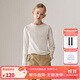 ELLE KIDS童裝 撞色縫繡長(cháng)袖T恤女兒童秋季新款法式經(jīng)典學(xué)院風(fēng)上衣 白色 165 （M）