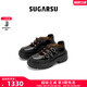 SugarSu酥履李蘭迪同款25年春季新款厚底增高瑪麗珍單皮鞋三條帶甜美復(fù)古 黑色 36