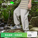 EBAER夏季大童男童女童同款夏款薄款防蚊褲速干夏裝薄霧灰 160