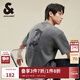 杰克·瓊斯（JACK&JONES）男裝復(fù)古簡約舒適基礎(chǔ)百搭哥特字母飛鳥寬松圓領(lǐng)短袖T恤男 石雕灰E05 3XL (195)