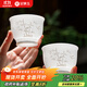 金鑲玉冰種玉瓷茶杯 家用喝泡茶浮雕對杯功夫茶具水杯子送禮盒高檔 富竹