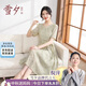 雪夕（XUEXI）媽媽中老年女裝夏裝高貴雪紡連衣裙2025新款氣質(zhì)裙子國(guó)風(fēng)裙媽媽裝
