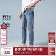 杰克·瓊斯（JACK&JONES）秋潮流紐扣腰頭水洗磨白做舊抓痕彈力修身牛仔長(cháng)褲男225132135 E39中藍牛仔 常規 31 175 W31/L30