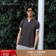 TOMMY HILFIGER25秋冬新款男裝珠地網眼商務休閑通勤修身短袖翻領T恤POLO衫 【修身款】石墨深灰P7I L （推薦：140-155斤）