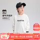 左西男童T恤長(cháng)袖春秋裝2025新款兒童衣服純棉男孩打底上衣服 白色 150