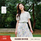 茵曼法式甜美木耳邊刺繡襯衫2025夏季女裝新款寬松泡泡袖氣質(zhì)上衣 云朵白 M