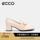 愛(ài)步（ECCO）樂(lè )福鞋女 簡(jiǎn)約百搭優(yōu)雅淺口粗跟正裝單鞋高跟鞋女 型塑290953 石灰色29095301378 37 （尺碼偏大）