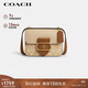 蔻馳（COACH）【品牌直供】女士MORGAN單肩斜挎包小方包卡其拼色CR329