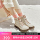 斯凱奇（Skechers）女靴夏季中幫復古女鞋經(jīng)典百搭馬丁靴運動休閑中筒靴雪地靴113399
