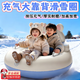 泉碧焱充氣大靠背滑雪圈加厚耐磨防爆滑雪輪胎圈雙人帶把手雪地輪胎滑雪 【云朵奶熊滑雪圈】承重約200斤