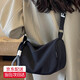 畫(huà)極（HUAJI）包包女包斜挎包女士2025新款學(xué)生單肩包女大容量牛津布休閑小包包 純黑色