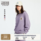 Teenie Weenie小熊女裝衛(wèi)衣2025年秋季新款簡約寬松學(xué)院風(fēng)圓領(lǐng)上衣 紫色 M