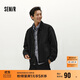 森馬（Semir）夾克男冬寬松美式復古水洗牛仔外套時(shí)尚棉服拉鏈開(kāi)衫103724108103
