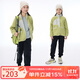 onmygame兒童加絨運(yùn)動(dòng)褲秋冬款男童女童一體絨保暖休閑寬松長(zhǎng)褲 暗夜黑 150