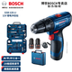 博世（BOSCH）12V鋰電沖擊鉆GSB120LI工具箱套裝充電式手電鉆電動(dòng)螺絲刀電轉 【2.0雙電】標配+108件博世套裝