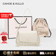 CAHOE KULLO官方包包女款輕奢2025新款品牌女士牛皮復古高級感斜挎單肩腋下包 小香白-CK女包送女朋友老婆閨蜜生日禮物