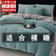 VJEA類(lèi)冬季牛奶絨四件套加厚保暖雙面絨床單被套抗靜電寶寶絨高克重 典雅-湖水蘭 四件套1.8m 床單款 -被套200*230cm