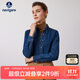 Navigare意大利小帆船女士長(zhǎng)袖襯衫牛仔外套全棉襯衣2333003505 藍(lán) XL 