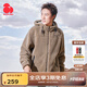 思凱樂SCALER戶外抓絨衛(wèi)衣女搖粒絨上衣保暖仿羊羔絨連帽外套抓絨衣 軍綠（男女同款） L