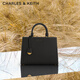 CHARLES&KEITH吊牌大容量托特包手提單肩送媽媽包包女包生日禮物CK2-50160152 Black黑色 L