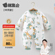 貝肽斯兒童衣服春秋季純棉寶寶連體衣智能恒溫長(cháng)袖睡衣新生兒哈衣 森林聚會(huì )-中開(kāi) 80cm
