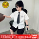 G.DUCKKIDS小黃鴨童裝男童套裝夏季25新款兒童衣服男孩夏裝學(xué)院風(fēng)襯衫兩件套 白色贈+領(lǐng)貸 120 尺碼5~6歲【110-120cm】cm